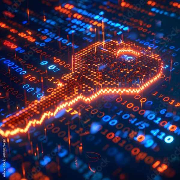 Fototapeta Digital Security Key