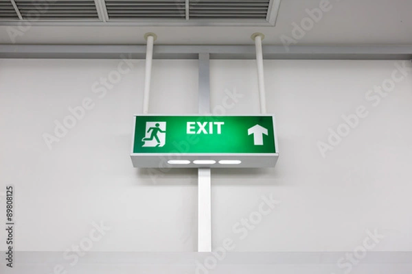 Obraz Fire exit light sign