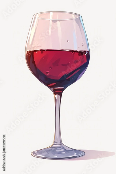 Fototapeta 赤ワインの入ったグラス　Generative AI