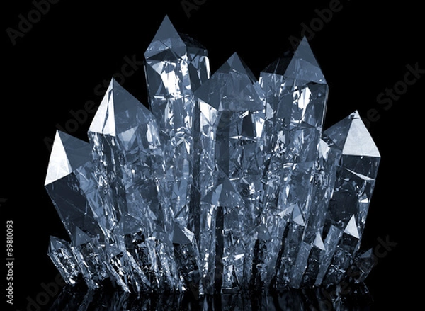 Obraz Quartz crystals growing