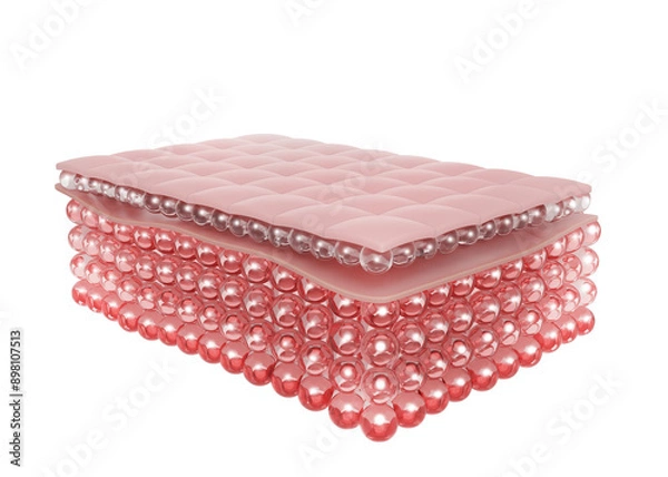 Fototapeta 21. Skin Layer And Skin Cell, 3D Rendering