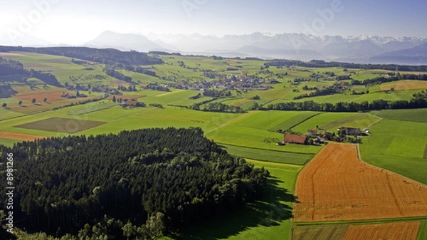 Fototapeta landschaft aus der vogelperspektive