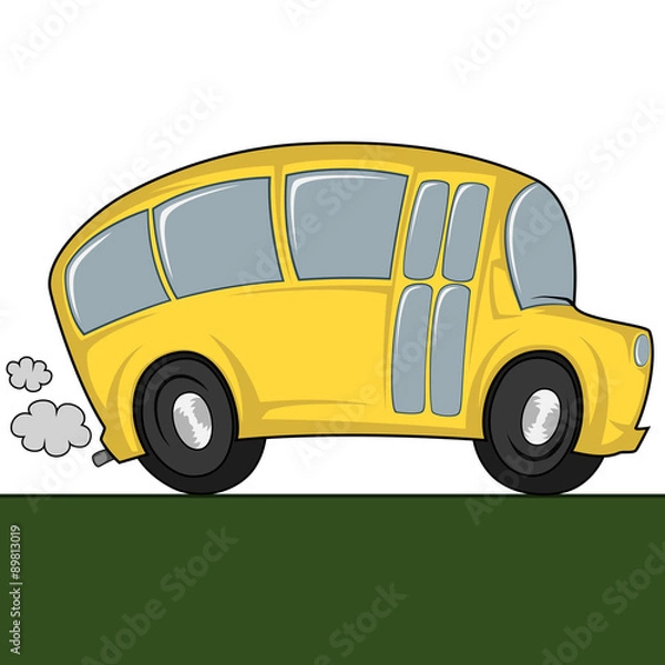 Obraz Funny illustration of a (school) bus