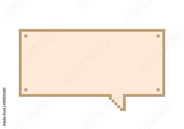 Fototapeta wooden speech bubble