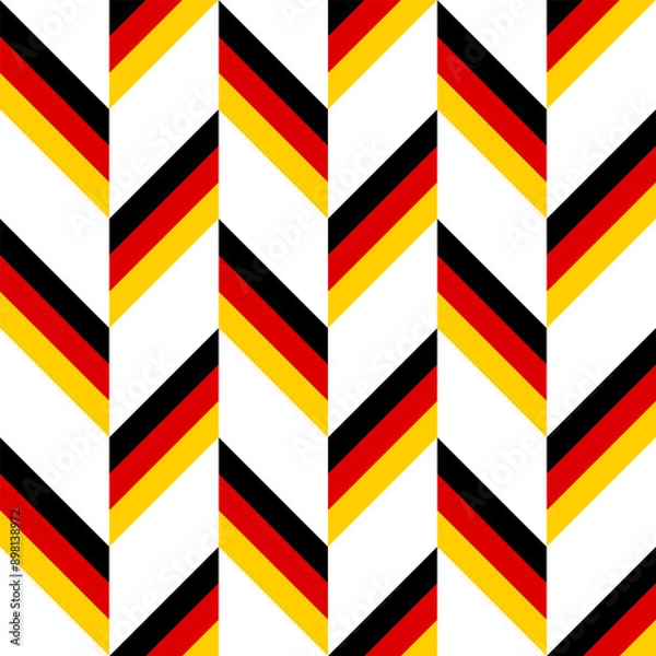 Fototapeta germany flag pattern design. chevron background. vector illustration