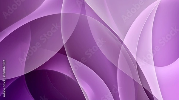 Fototapeta Ethereal design with flowing wavy shapes on a purple background