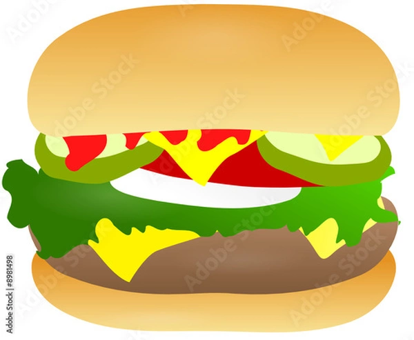 Obraz Hamburger dessin