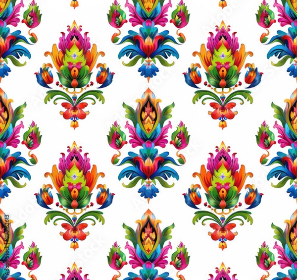 Fototapeta A seamless pattern of abstract on a white background