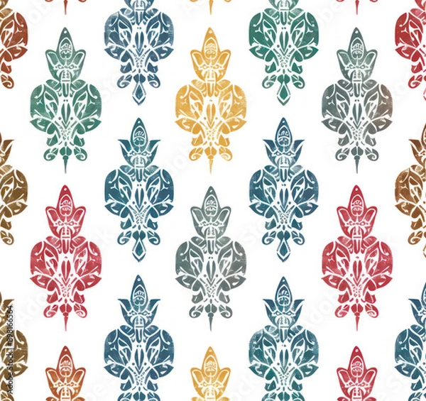 Fototapeta A seamless pattern of abstract on a white background