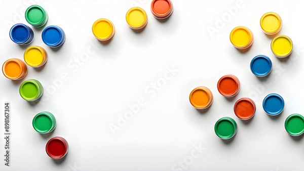 Fototapeta easter eggs on white background