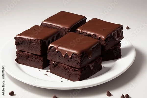 Fototapeta Decadent Chocolate Brownies