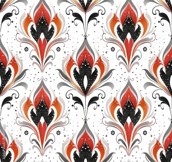 Fototapeta A seamless pattern of abstract on a white background