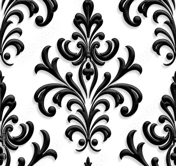Fototapeta A seamless pattern of abstract on a white background