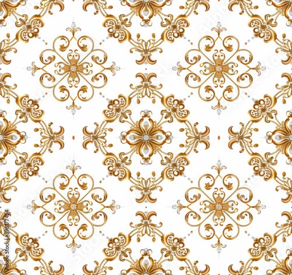 Fototapeta A seamless pattern of abstract on a white background