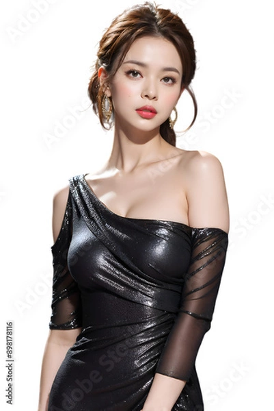 Fototapeta Asian sexy woman on transparent background