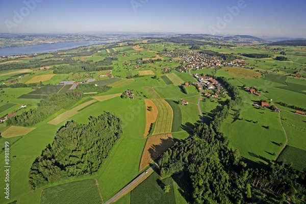Fototapeta landschaft aus der vogelperspektive
