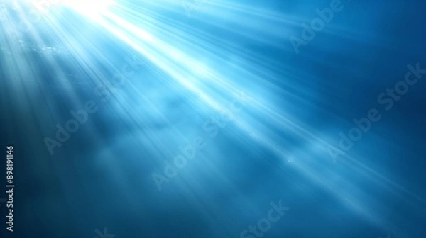 Obraz Single light blue ray background