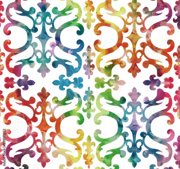 Fototapeta A seamless pattern of abstract on a white background