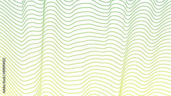 Fototapeta Abstract dots particles flowing wavy colorful isolated on white background. Vector illustration design elements in concept of technology, energy, science, music.