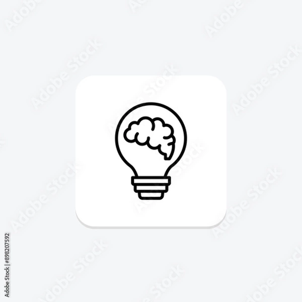 Fototapeta Creative Brain line icon , vector, pixel perfect, illustrator file
