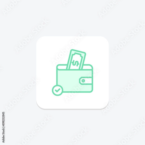 Fototapeta Payment History duotone line icon , vector, pixel perfect, illustrator file