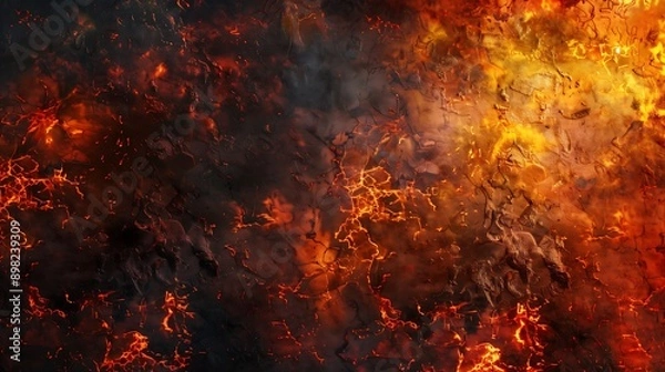 Fototapeta Abstract Fiery Lava Flow Texture