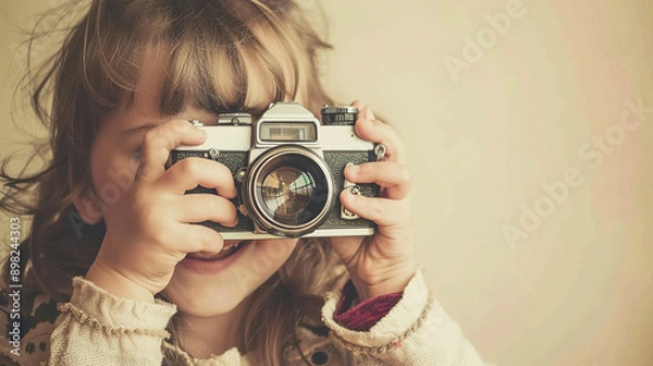 Obraz girl with camera