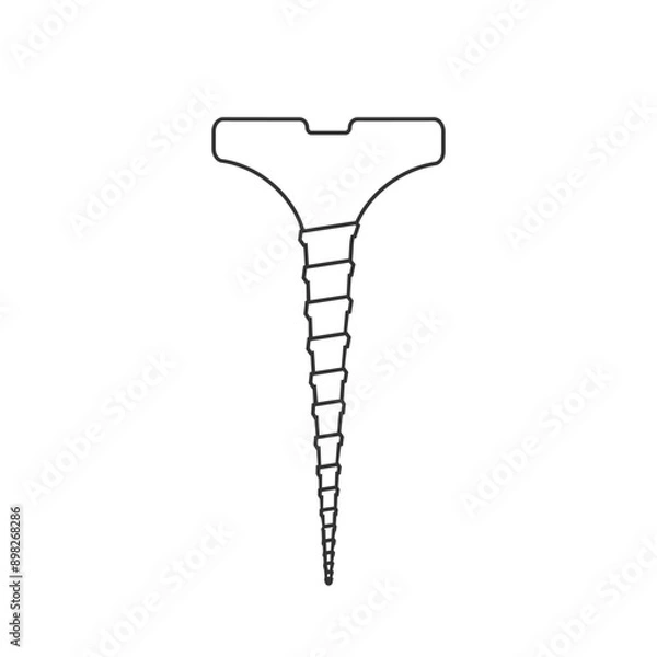 Obraz Screw icon,  flat vector illustration