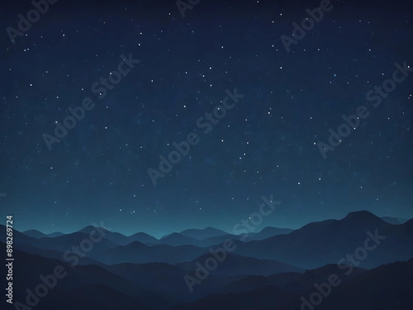 Fototapeta Starry night sky background with deep blue hues