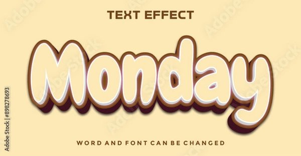 Fototapeta Monday editable text effect