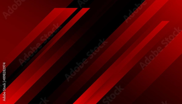 Fototapeta Minimal red geometric background. Dynamic shapes composition.  Used to decorate advertisements, publications, Eps10 vector
