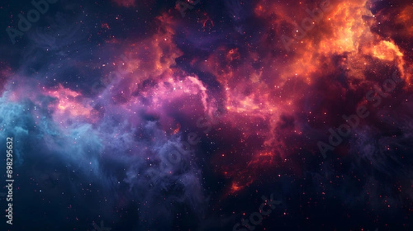 Fototapeta colorful galaxy space background
