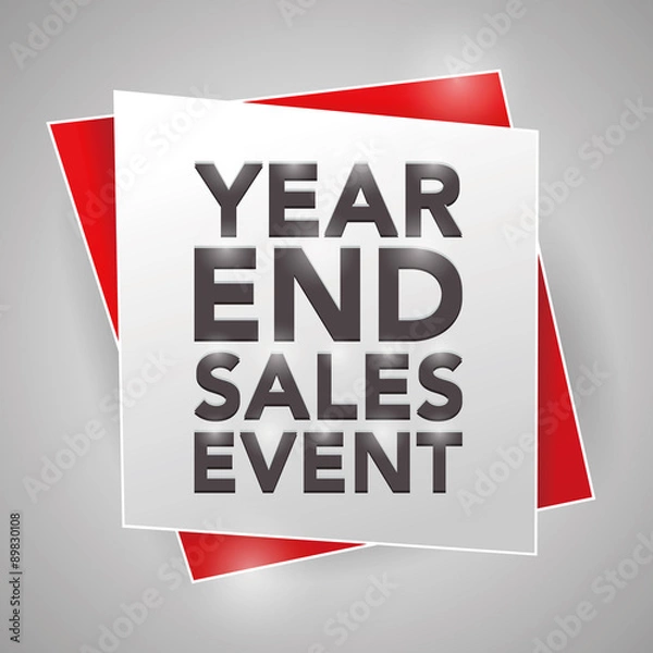 Fototapeta YEAR-END SALES EVENT, poster design element