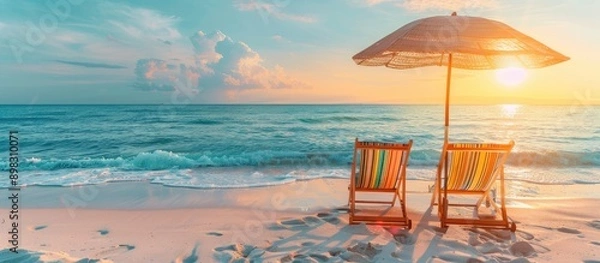 Obraz Beach setting with copy space image