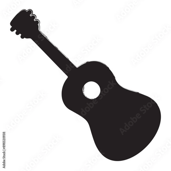 Obraz guitar brush strokes on a white background. Vector illustration.