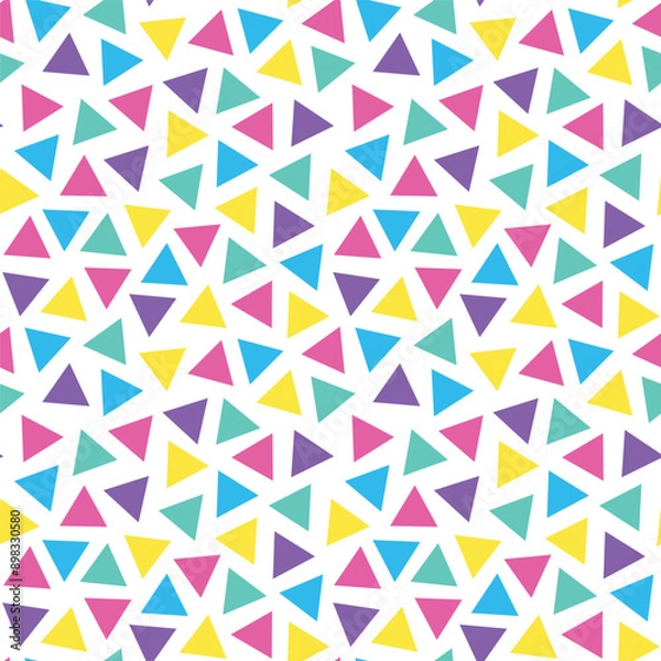 Obraz triangle shape seamless pattern, a collection of colorful triangles