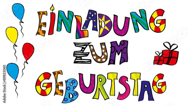 Obraz Einladung zum Geburtstag