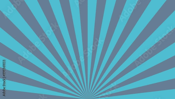Fototapeta retro background with rays. a blue poster for the new movie abstract rays background vector illustration