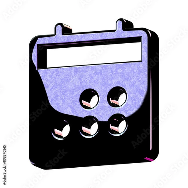 Obraz A stunning 3D icon with an elegant space texture,  perfect for adding sophistication to any project