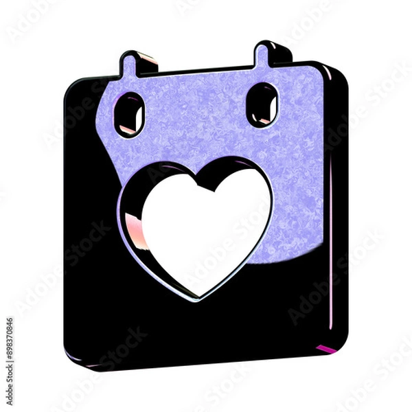 Obraz A stunning 3D icon with an elegant space texture,  perfect for adding sophistication to any project