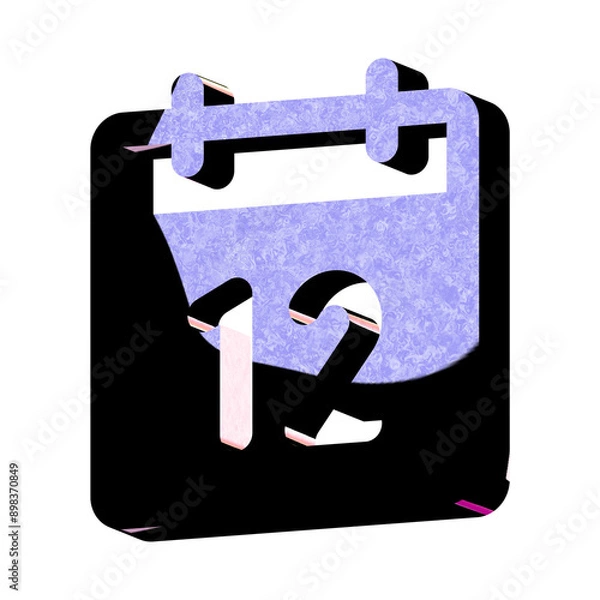 Obraz A stunning 3D icon with an elegant space texture,  perfect for adding sophistication to any project