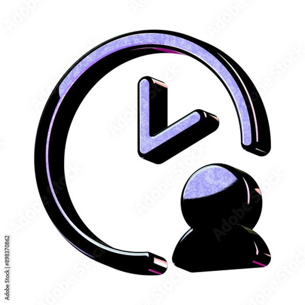 Obraz A stunning 3D icon with an elegant space texture,  perfect for adding sophistication to any project