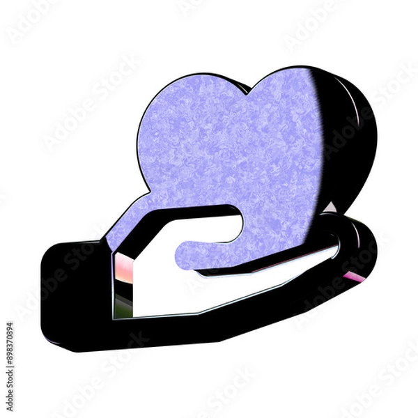 Obraz A stunning 3D icon with an elegant space texture,  perfect for adding sophistication to any project