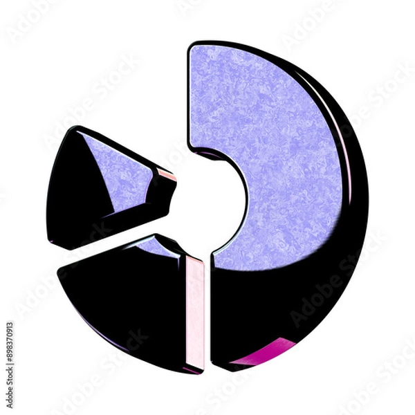 Obraz A stunning 3D icon with an elegant space texture,  perfect for adding sophistication to any project