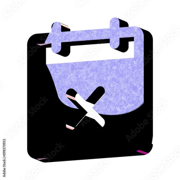 Obraz A stunning 3D icon with an elegant space texture,  perfect for adding sophistication to any project