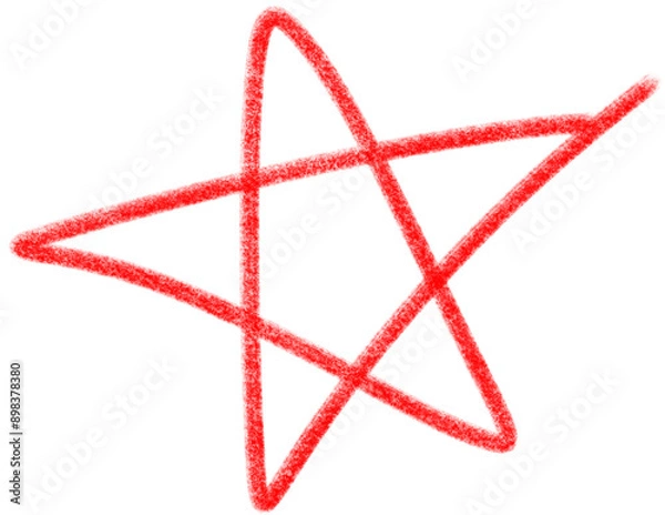 Obraz 빨간 색연필로 그린 별표 중요표시