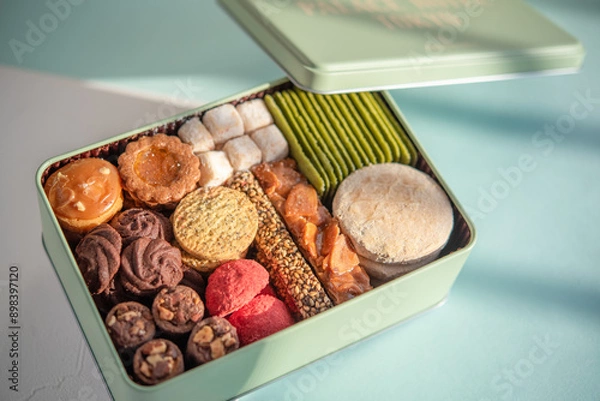 Obraz カラフルなクッキー缶	