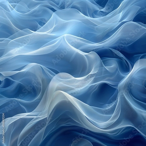 Fototapeta Abstract Blue and White Swirling Pattern