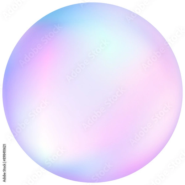 Fototapeta Geometric 3D circle element gradient soft light pastel PNG design for decoration graphic business background technology digital design illustration web template backdrop desktop wallpaper bubbles