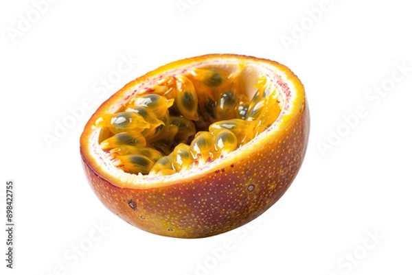 Fototapeta sliced passion fruit isolated white background